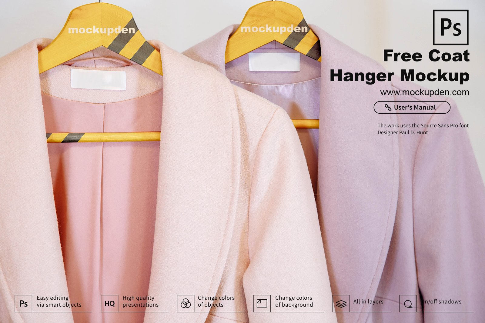 Free Coat Hanger Mockup PSD Template | Mockup Den