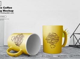 Free Coffee Mug Mockup PSD Template