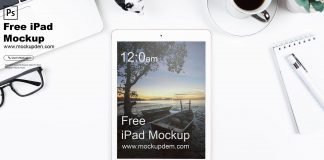 Free i Pad Mockup PSD Template