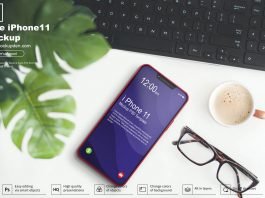 Free iPhone11 Mockup PSD Template