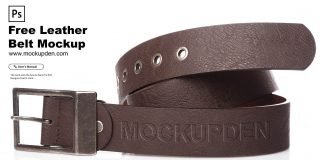 Free Leather Belt Mockup PSD Template