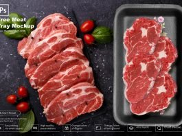 Free Meat Tray Mockup PSD Template
