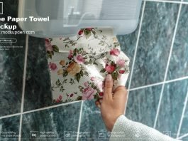 Free Paper Towel Mockup PSD Template