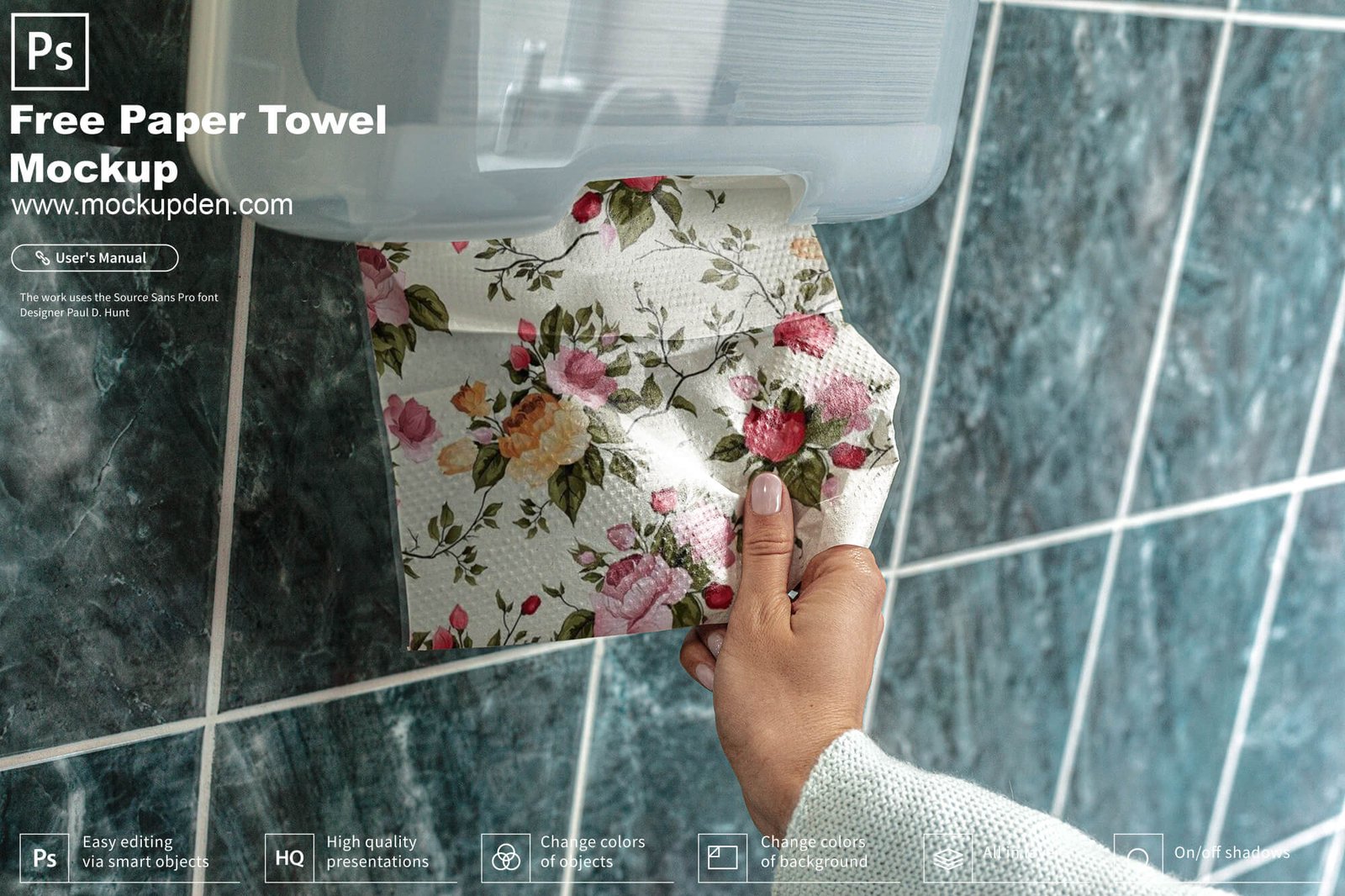 Download Free Paper Towel Mockup PSD Template | Mockup Den