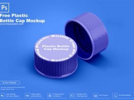 Free Plastic Bottle Cap Mockup PSD Template