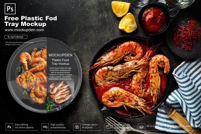 Download Free Plastic Food Tray Mockup PSD Template | Mockup Den