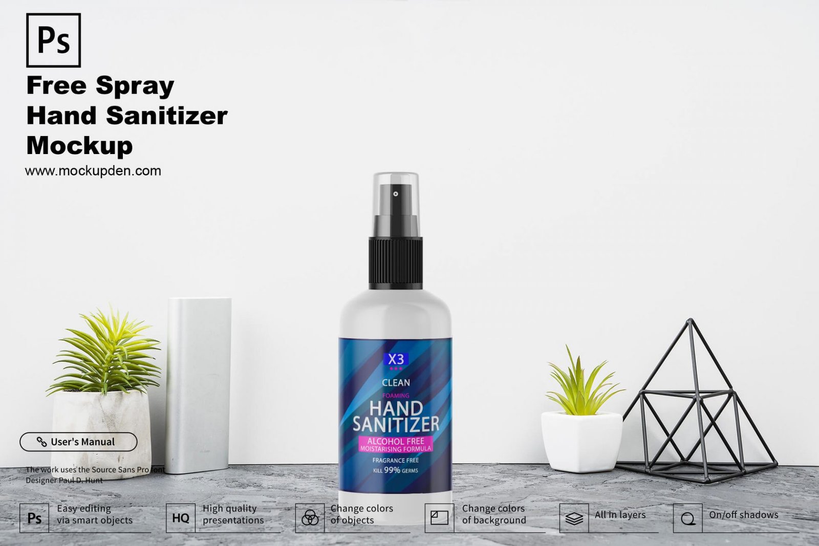 Spray Mockup | 50+ Free Spray Bottle PSD Mockup Templates