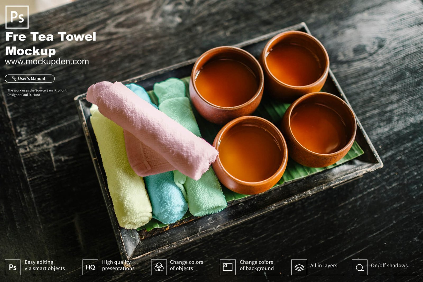 Free Tea Towel Mockup PSD Template | Mockup Den