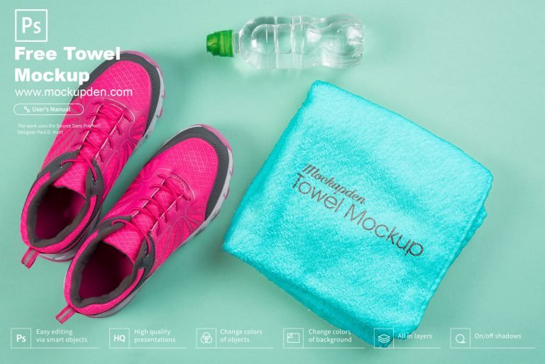 Free Towel Mockup PSD Template