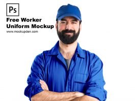 Free Worker Uniform Mockup PSD Template