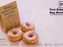 Free Bakery Bag Mockup PSD Template