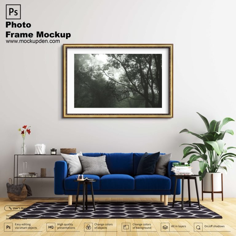 Free Large Photo Frame Mockup PSD Template