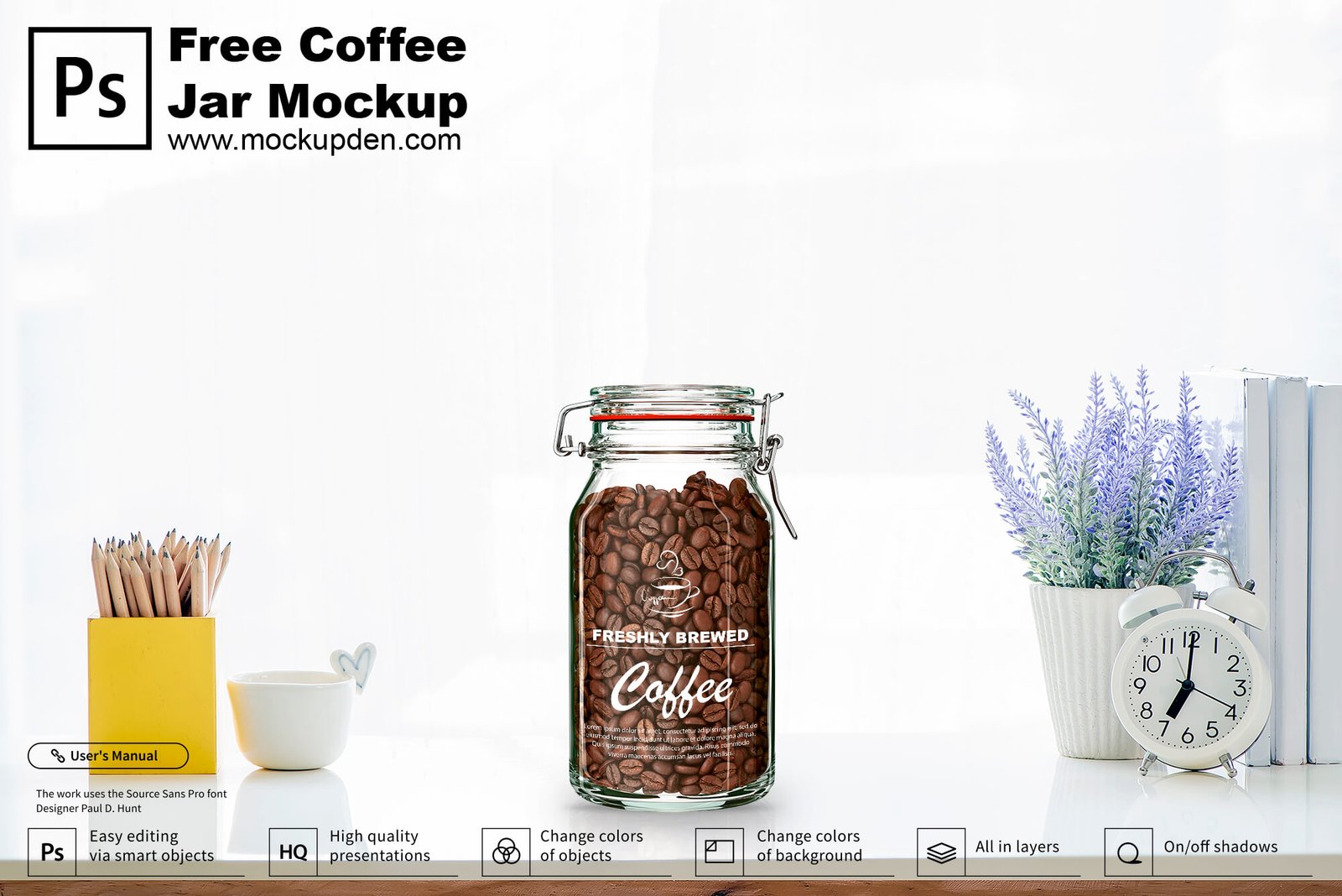 Download Free Coffee Jar Mockup PSD Template - Mockup DenFree Coffee Jar Mockup PSD Template - Mockup Den