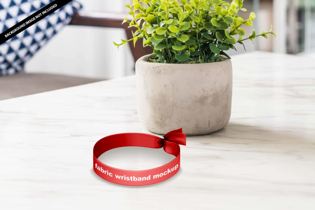 Free Fabric Wristband Mockup PSD Template