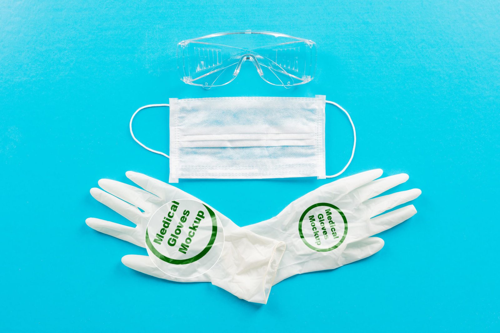 Download Free Medical Gloves Mockup PSD Template | Mockup Den