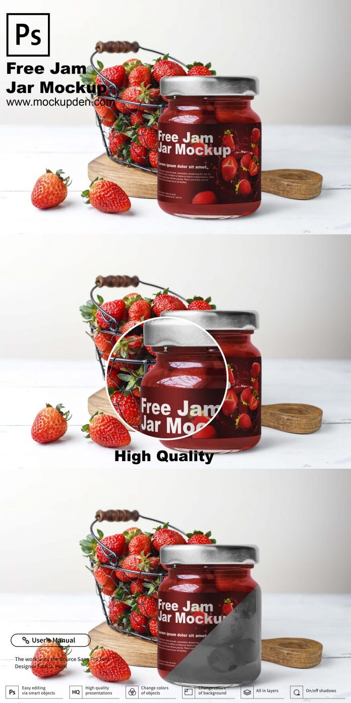 20+ Free glass jar mockup | Amber, Coffee, Jam Jar PSD