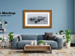 Free Luxury Photo Frame Mockup PSD Template