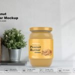 Free Peanut Butter Jar Mockup PSD Template