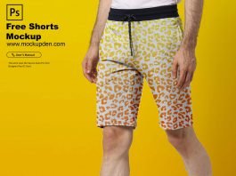Free Shorts Mockup PSD Template