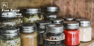 Free Spice Jar Mockup PSD Template