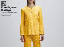 Free Pajamas Mockup PSD Template