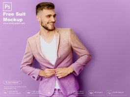 Free Suit Mockup PSD Template