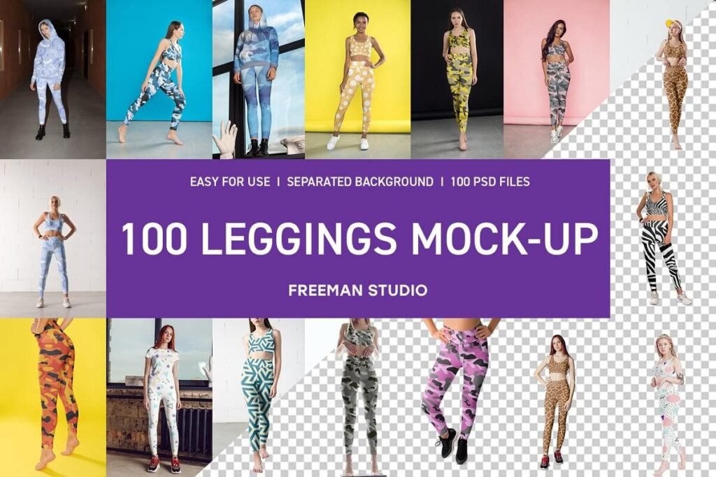 100 Leggings Mock-Up Set