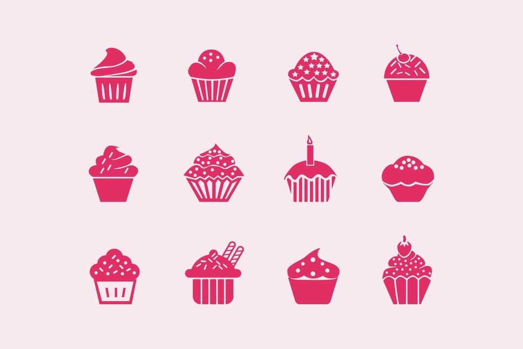 12 Cupcake Icons