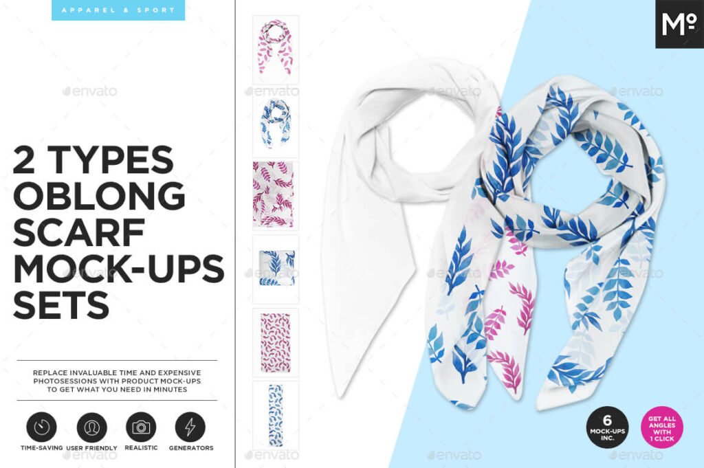 Download 23 Best Free Designer Scarf Mockup Psd Template