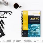Free Annual Report Mockup PSD Template