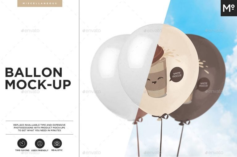 21+ Beautiful Balloon Mockup PSD Templates