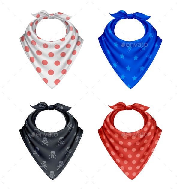 Bandana Polkadot Pattern Set