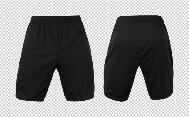 Blank black shorts pant mockup Premium Psd