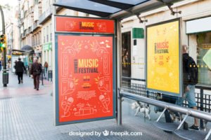 20+ Free Bus Stop Poster Mockup PSD Templates 2020
