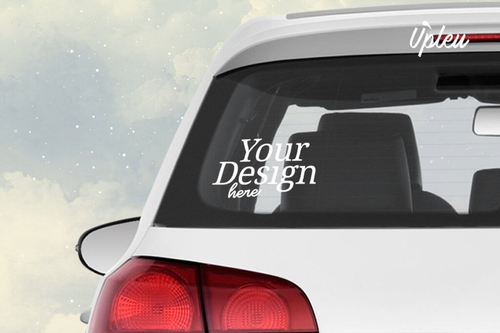 12  Creative Free Car Window Decal mockup PSD Templates