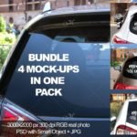 Car Rear Window. Mockups Bundle