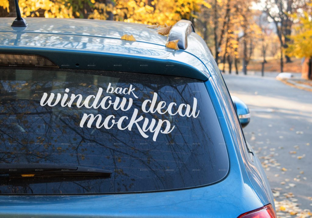 Car Window Decal Mockup Set