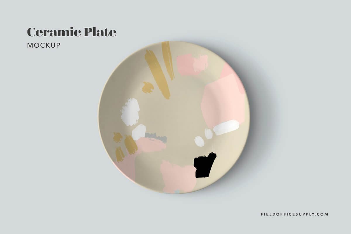 Download 20+ Free Creative Plate Mockups | Ceramic, Metal, Glass PSD