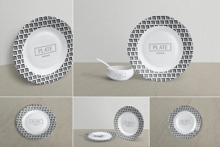 Download 20+ Free Creative Plate Mockups | Ceramic, Metal, Glass PSD