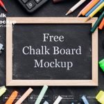 Free Chalk Board Mockup PSD Template