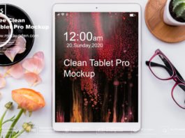 Free Clean Tablet Pro Mockup PSD Template