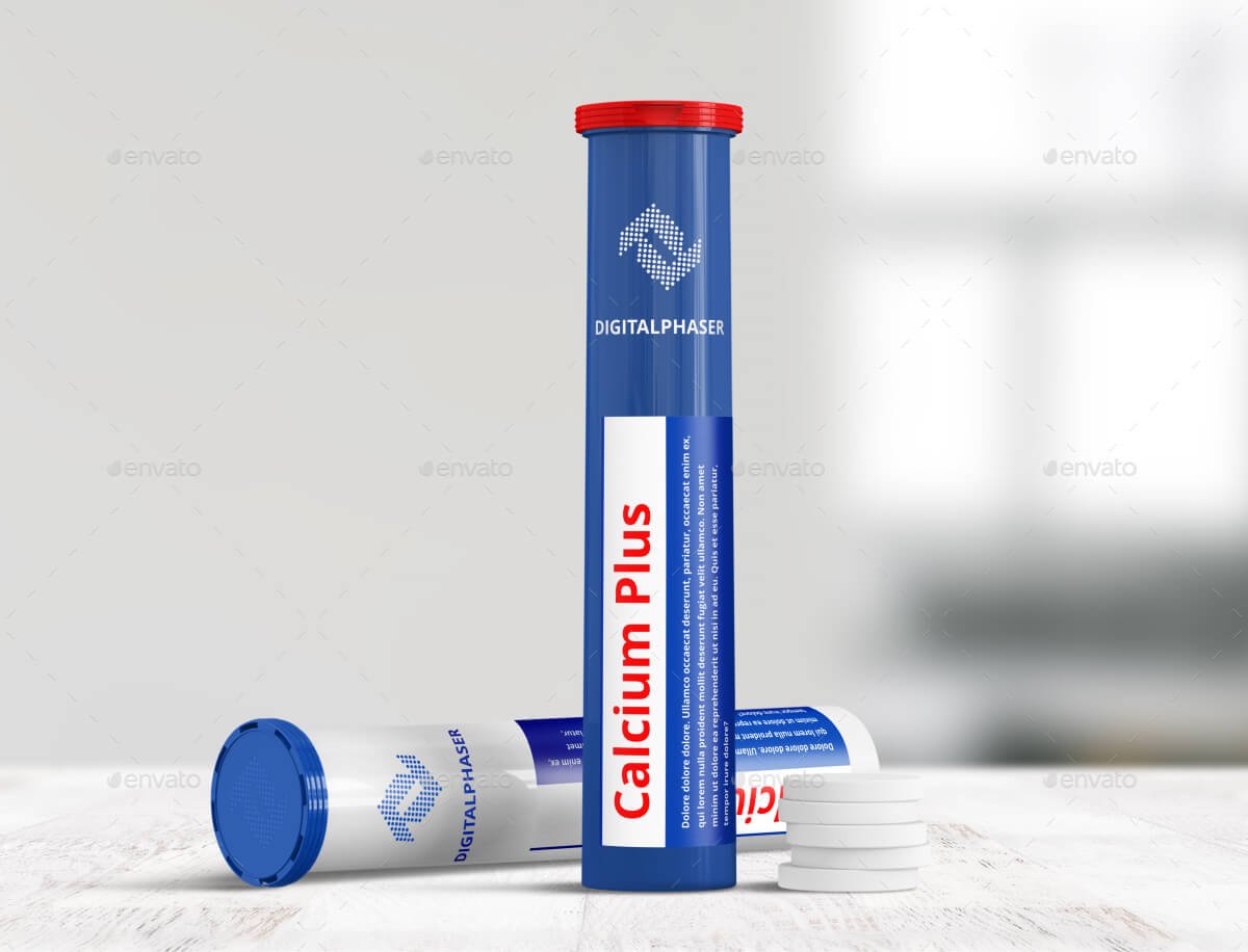 13+ Free Creative Effervescent Tablet Tube Mockup PSD