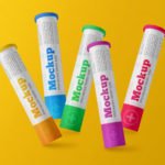 Effervescent tablets bottle mockup Premium Psd