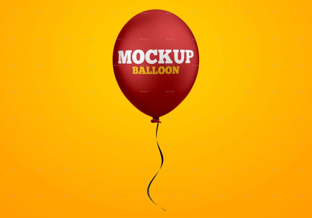 Floating Helium Balloons Mockup Set