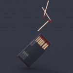 Floating matches box mockup Premium Psd