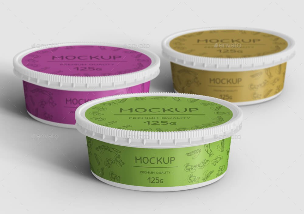 Food Plastic Container Mockup