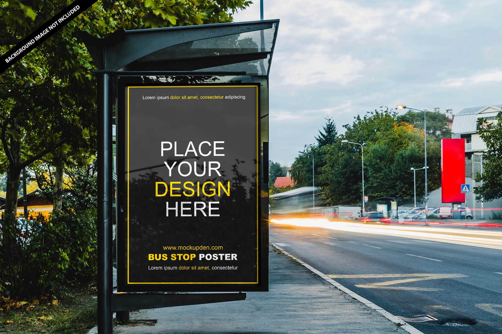 Download Free Bus Stop Poster Mockup PSD Template | Mockup Den