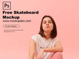 Free Skateboard Mockup PSD Template