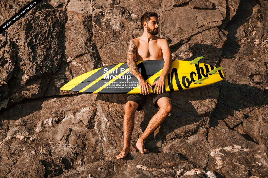 Download Free SurfBoard Mockup PSD Template | Mockup Den