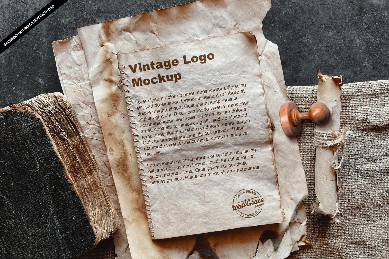 Download Free Vintage Logo Mockup PSD Template | Mockup Den